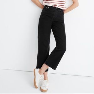 Madewell Slim Wide Leg Jeans in Lunar Black
